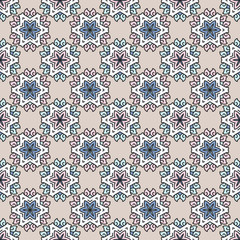 Vector seamless pattern ethnic style background. Vintage decorative texture for wallpapers, backgrounds and page fill. Indian, arabic motive.