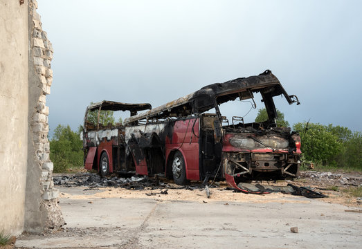 burned bus