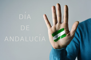 Dia de Andalucia, Day of Andalusia in Spanish - obrazy, fototapety, plakaty