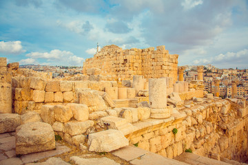 Roman ancient ruins, city of Jerash, Jordan