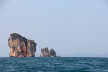 Fototapeta na wymiar Limestone islands in Thailand