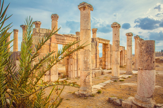 Roman ancient ruins. city of Jerash, Jordan