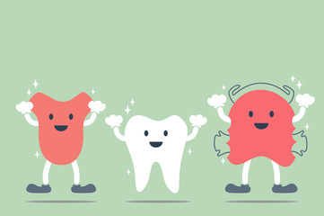 happy dental - tooth, tongue and teeth retainer
