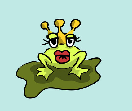 recommend clip art: Kikker prins kussen