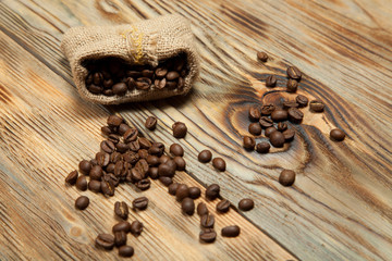 coffee on a wooden background