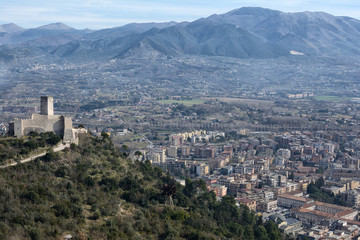 Fototapeta na wymiar Panoramic view of the city of Cassino