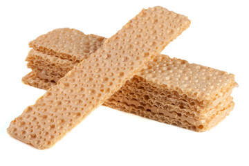 grain crispbreads isolated on white background