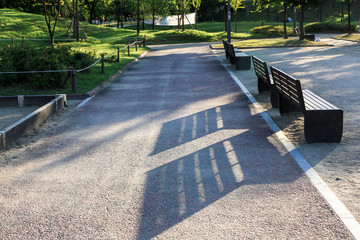 Benches and shadow
