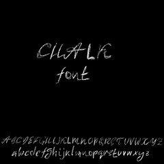 Handwritten vector chalked alphabet. Imitation texture of chalk. Modern hand drawn alphabet. Isolated letters.