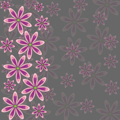 Fototapeta premium vector illustration, card, invitation, flowers