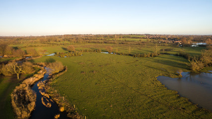 Fototapeta na wymiar Drone Picture Aerial of a Lake in the English countryside