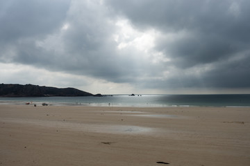 Sunshine through Cloud on a Jersey Beach