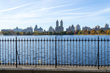 Iconic views of the Upper West Side by the Central Park Reservoi