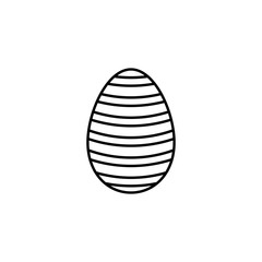 Easter egg line icon, religion & holiday elements, egg with lines, a linear pattern on a white background, eps 10.