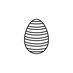 Easter egg line icon, religion & holiday elements, egg with lines, a linear pattern on a white background, eps 10.
