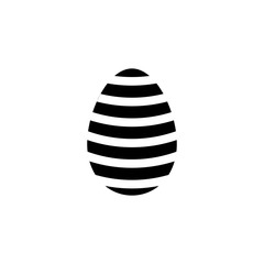 Easter egg solid icon, religion & holiday elements, egg with lines, a filled pattern on a white background, eps 10.