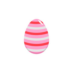 Easter egg flat icon, religion & holiday elements, egg with lines, a colorful solid pattern on a white background, eps 10.