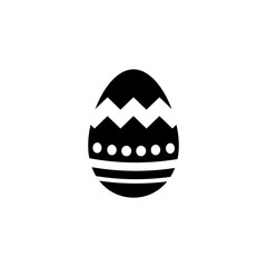 Easter egg solid icon, religion & holiday elements, egg with lines, a filled pattern on a white background, eps 10.