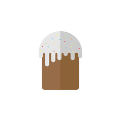 Easter cake flat icon, religion & holiday elements, Easter sweets, a colorful solid pattern on a white background, eps 10.