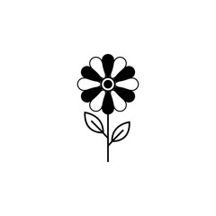 Flower solid icon, plant & nature, chamomile sign, a filled pattern on a white background, eps 10.
