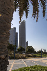 Abu Dhabi downtown skyscrapers in financial district