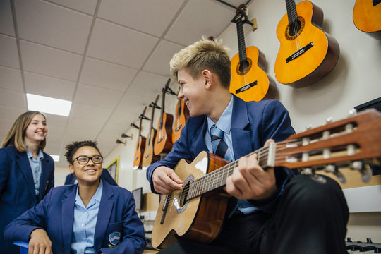 Enjoying A Music Lesson