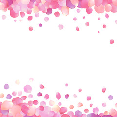 background with pink rose petals