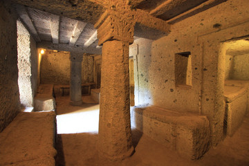 cerveteri necropoli della banditaccia etrusca scavi tombe a cumulo