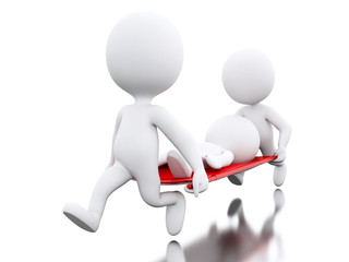 3d Doctors carrying patient.