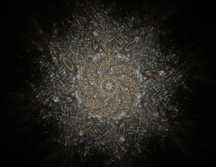 Particles of abstract fractal forms on the subject of nuclear ph