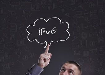 Business, Technology, Internet and marketing. Young businessman