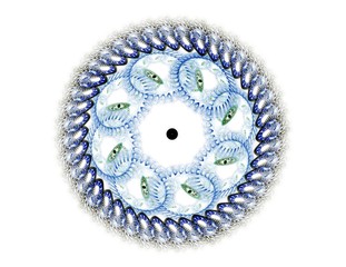 Abstract fractal color background with crossing circles and ovals. Motion illustration.