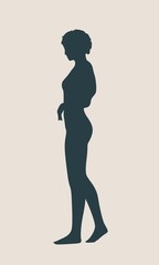 Sexy women silhouette. Fashion mannequin. Vector Illustration