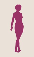Obraz na płótnie Canvas Sexy women silhouette. Fashion mannequin. Vector Illustration