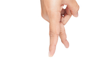 fingers walking solated on white background., walking concept