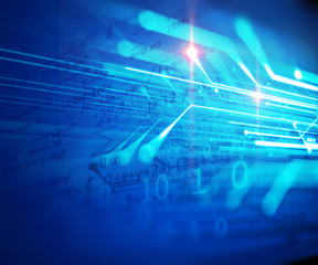 blue geometric  shape abstract technology background