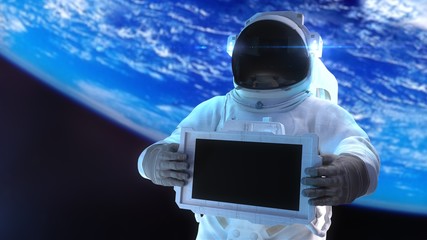 Astronaut with display