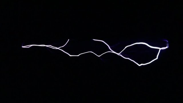 This artificially created by an spark discharge in the air. Is used to observe the phenomenon.