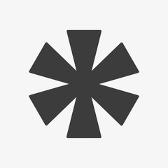 Star Icon, Asterisk. Flat Icon.
