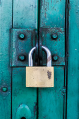 locked old wooden door