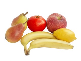 yellow,red and green fruits