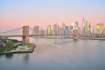 Fototapeta premium Belt of Venus over a New York City.