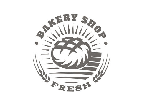 Bread logo - vector illustration, emblem design on white background