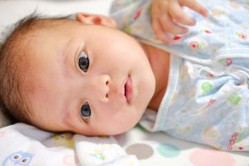 Cute Baby girl. close-up portrait, Portrait of a beautiful baby girl.