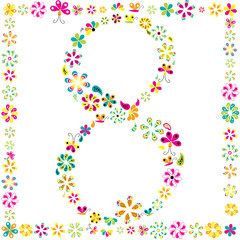 March 8. Greeting card for your design