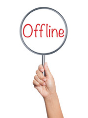 hand holding sign. Business, technology, internet concept. Stock