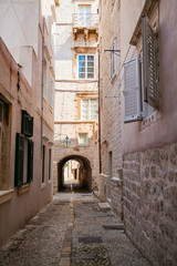 cozy narrow street in the Old Town of Dubrovnik