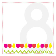 March 8. Greeting card for your design