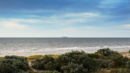 sunset over the Pacific Ocean coast of Australia in Adelaide