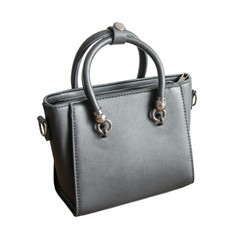 leather shoulder bag isolated  white background